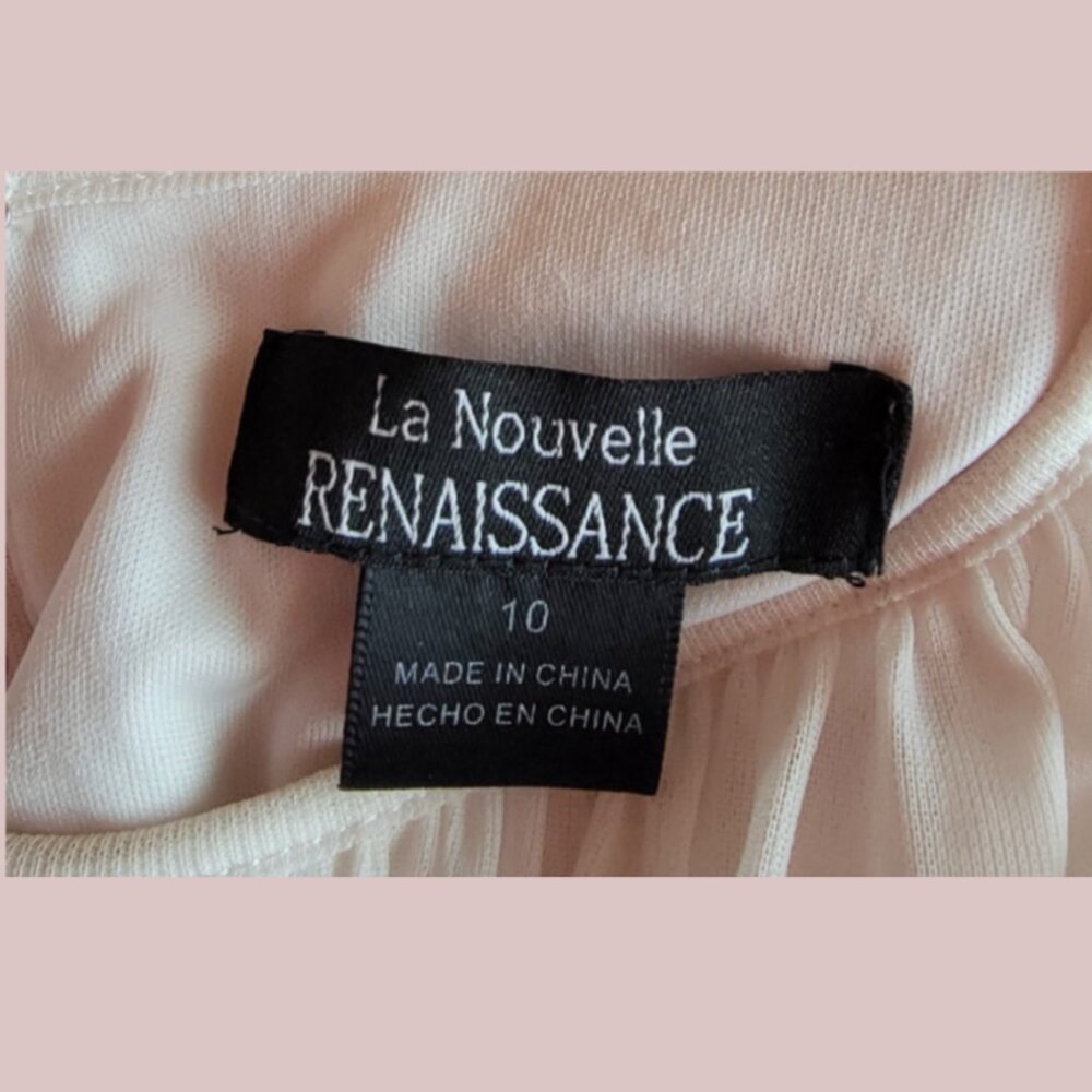 La Nouvelle Renaissance Black & Ivory Halter Dress Size 10 Beaded Waist NWT - Picture 4 of 5